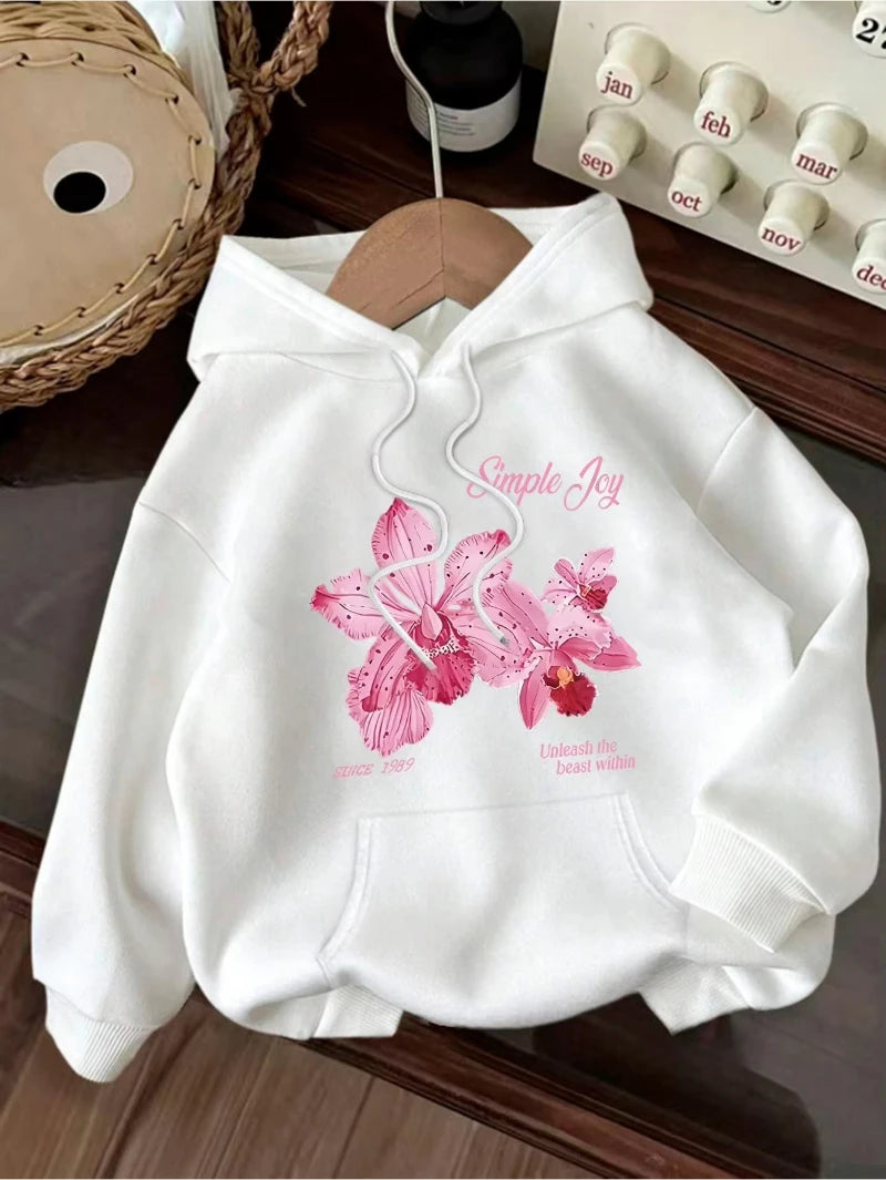 Women Hoodies Beautiful Flowers 2025 Sweatshirt Top Hoodie Long Sleeve Women's Casual Clothing