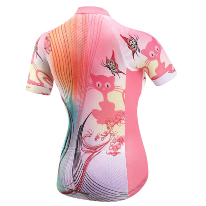 Women Cycling Jersey Tops Summer Racing Short Sleeve MTB Bike Jersey Shirt