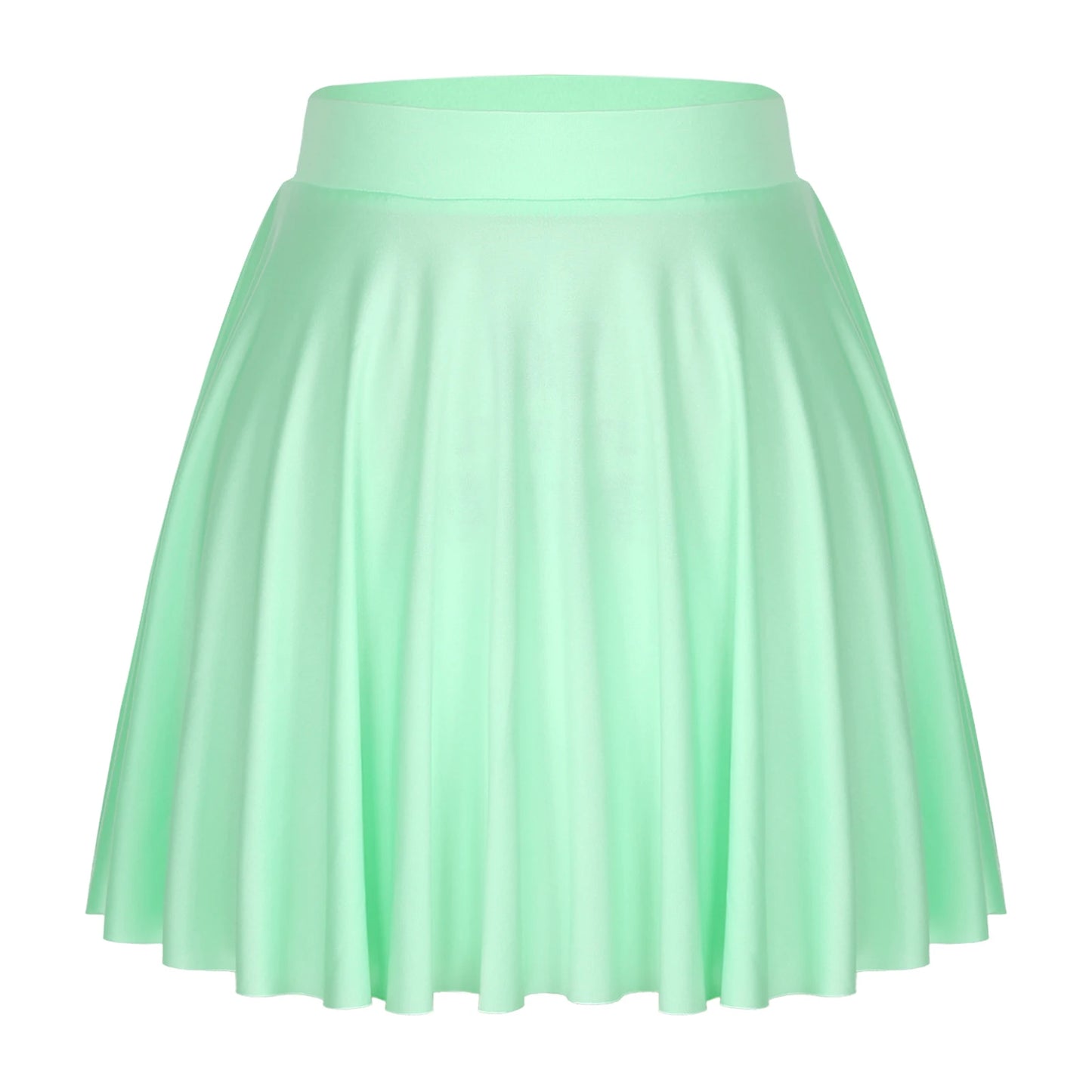 Sexy Ruffle Skirt Casual  Solid Color Elastic Waistband Flared Skirts Loungewear Homewear Sportwear Clubwear