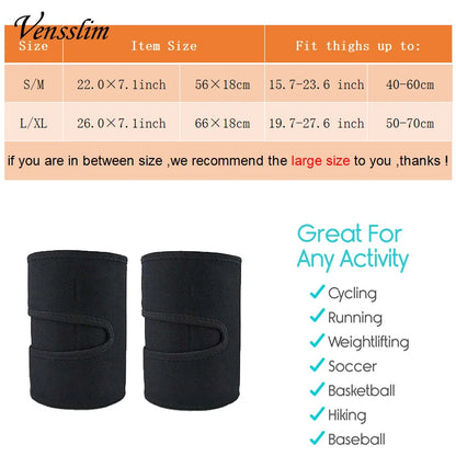 Thermo Neoprene Weight Loss Thigh Trimmer Fat Burn Wrap  2 Pieces Leggings Shaper Sweat Sauna Slimming Belt
