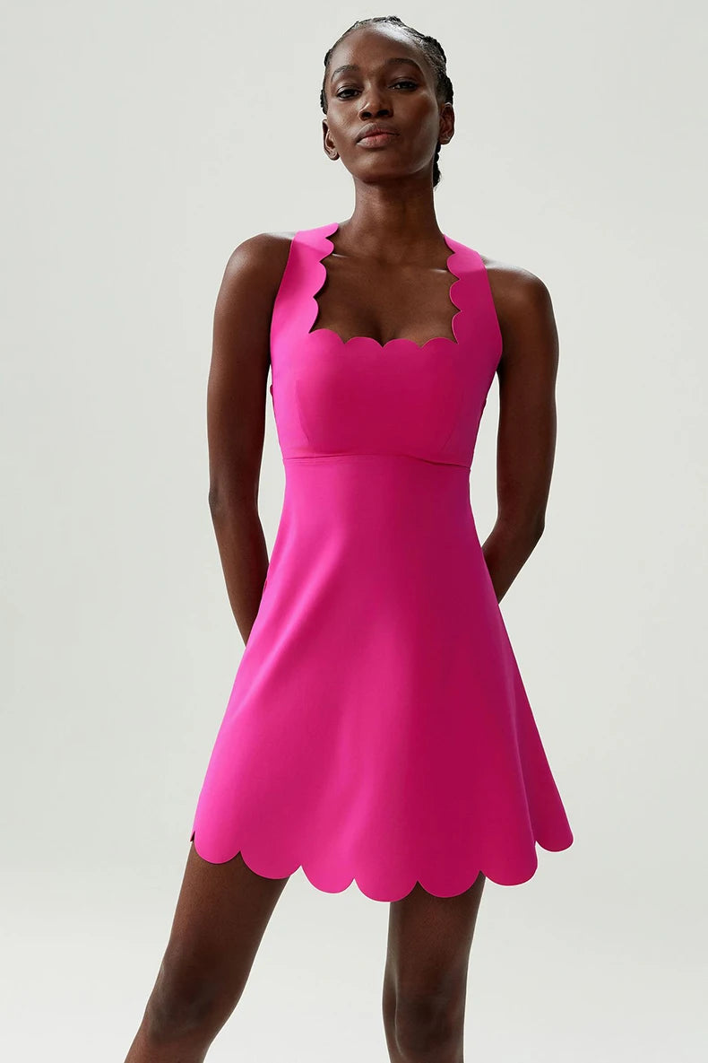 Women Tennis Yoga Dress Solid Color Stretchy Soft  Breathable Golf Short Sportswear
