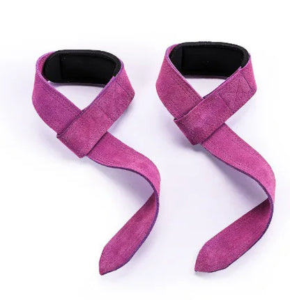 Leather Weight Lifting Wrist Straps Pull-ups Bands Gym Lifting Straps with Non Slip Cowhide Grip