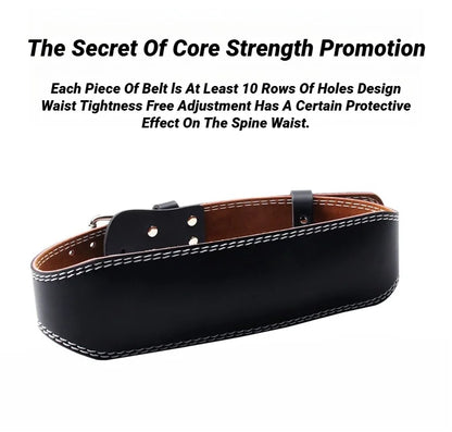 PU Leather Professional Waist Support Sports Safety Belt Protection Hard Pull Weightlifting Equipment