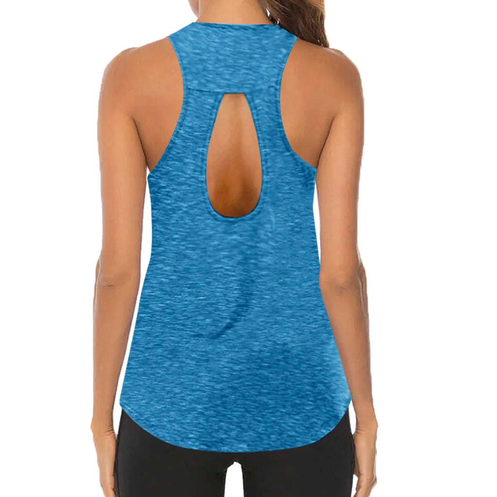 Yoga Sexy Tank Tops Breathable Sleeveless T-shirt Gym Fitness
