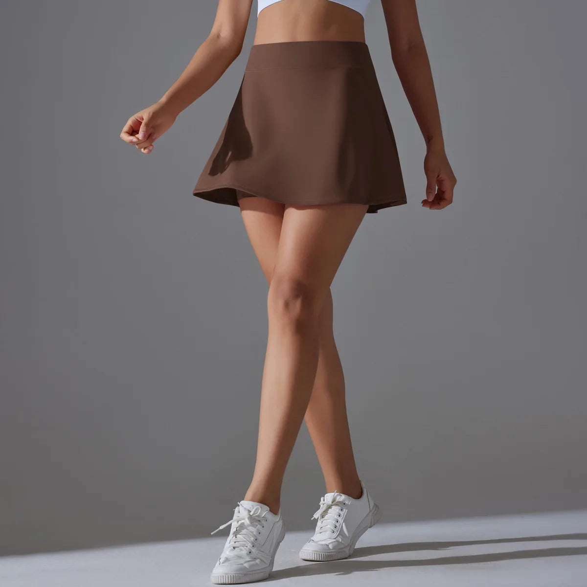 Women Tennis Skirt Ruffled Skirt With Shorts Golf Wear High Waist Breathable Yoga Skort