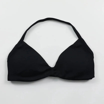 Strappy Bra Gym Top Women High Support Thin Strap Push up Bra