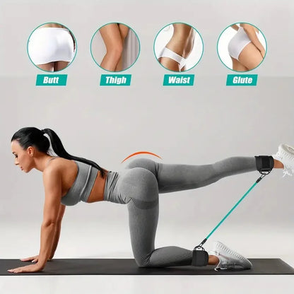 Ankle Straps Resistance Bands Set , Ankle Weight Yoga Elastic Fitness Band