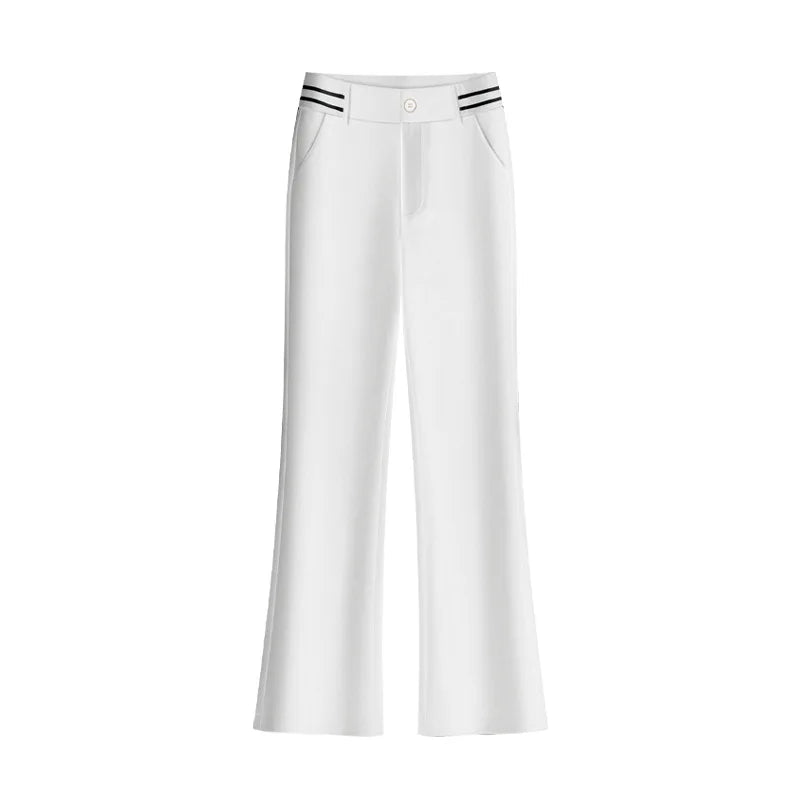 Golf Pants  Bell Bot High Waist Slim Fit Elastic Micro Flared Versatile Slimming Suit Pants