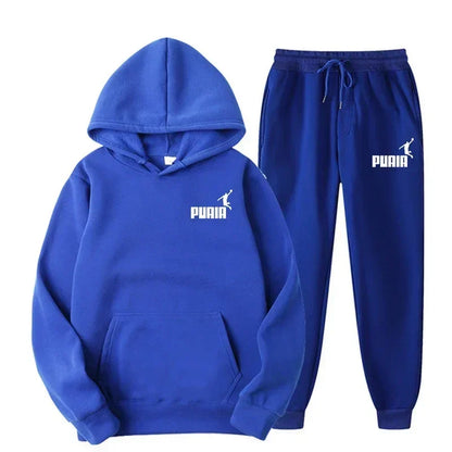 New Men's and Women's Hoodies Fashion Street Casual Set Autumn/Winter Sportswear+Pants Multi Color Set