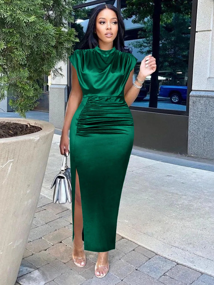 women's casual dresses draped fashion Woman clothes long prom female evening dresses elegant party dresses