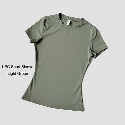 Sports Sets Fitness Hip-lifting Tight Top Short Sleeve