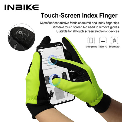 Winter Cycling Gloves for Women Warm Fleece Biking Glove for Riding Waterproof Touchscreen Accessories