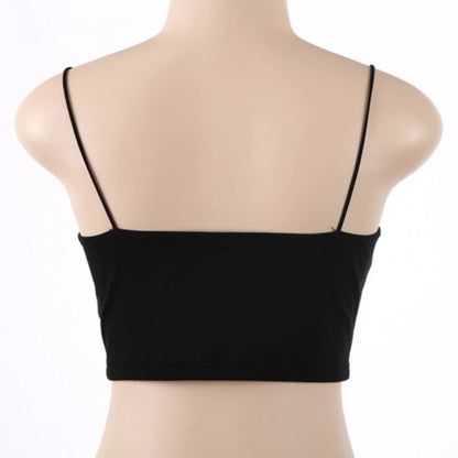 Summer Fashion Tanks Tops Sexy Vest Sleeveless Cotton Straps Camis Fitness Bustier Crop Top Seamless Tees
