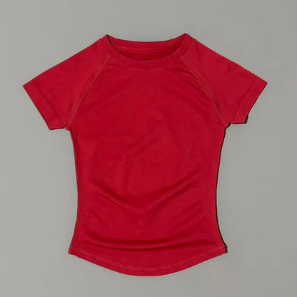 Short Sleeve Yoga T Shirt Fitness Activewear Running Tight Tops