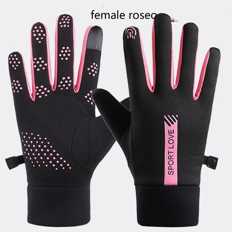 Winter Gloves Women Cycling Bike Thermal Fleece Cold Resistance Wind Waterproof