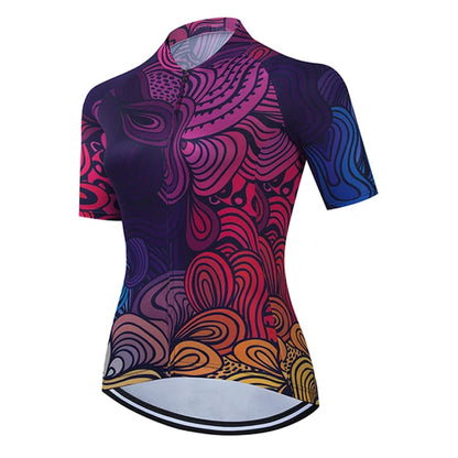 Women Cycling Jersey Tops Summer Racing Short Sleeve MTB Bike Jersey Shirt
