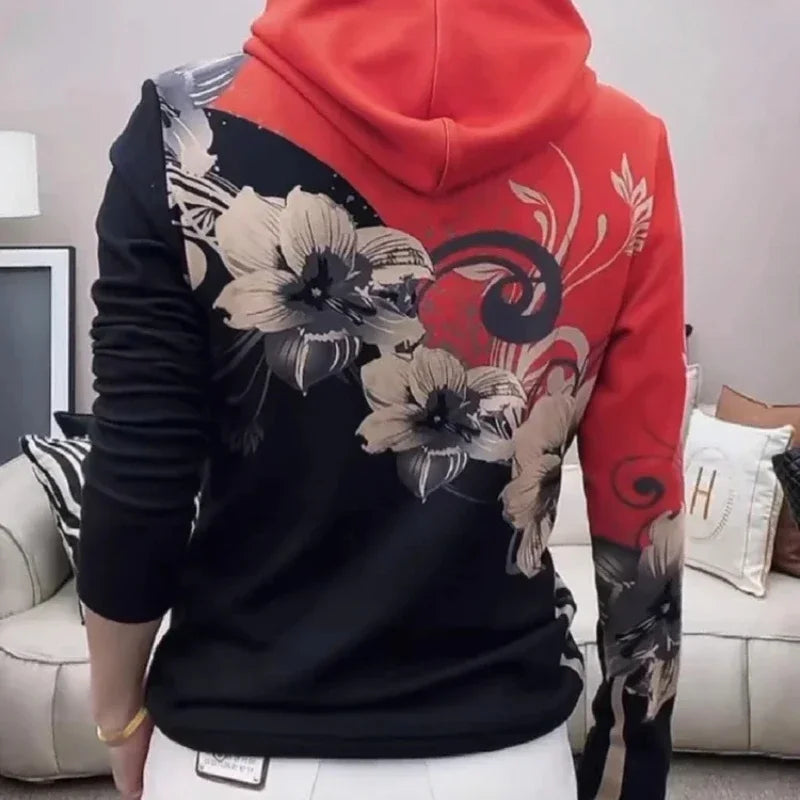 Hooded Sweatshirt New In Slim Cold Hoodies Warm Woman Tops Thick