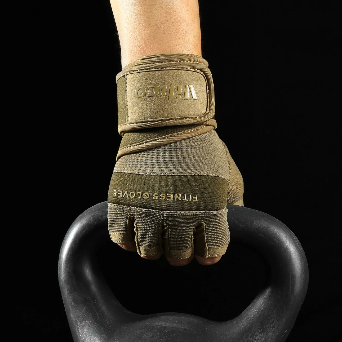 Half Finger Gym Gloves Weightlifting  Anti-Slip Fitness Gloves with Wrist Support