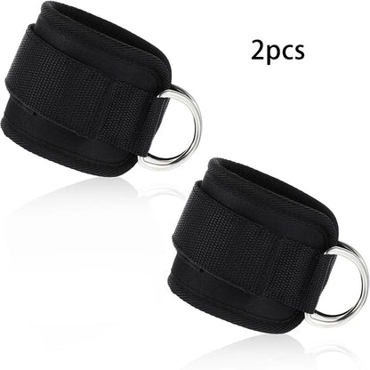 Adjustable Ankle Cuffs - Leg Workout Straps for Glute & Thigh Training,