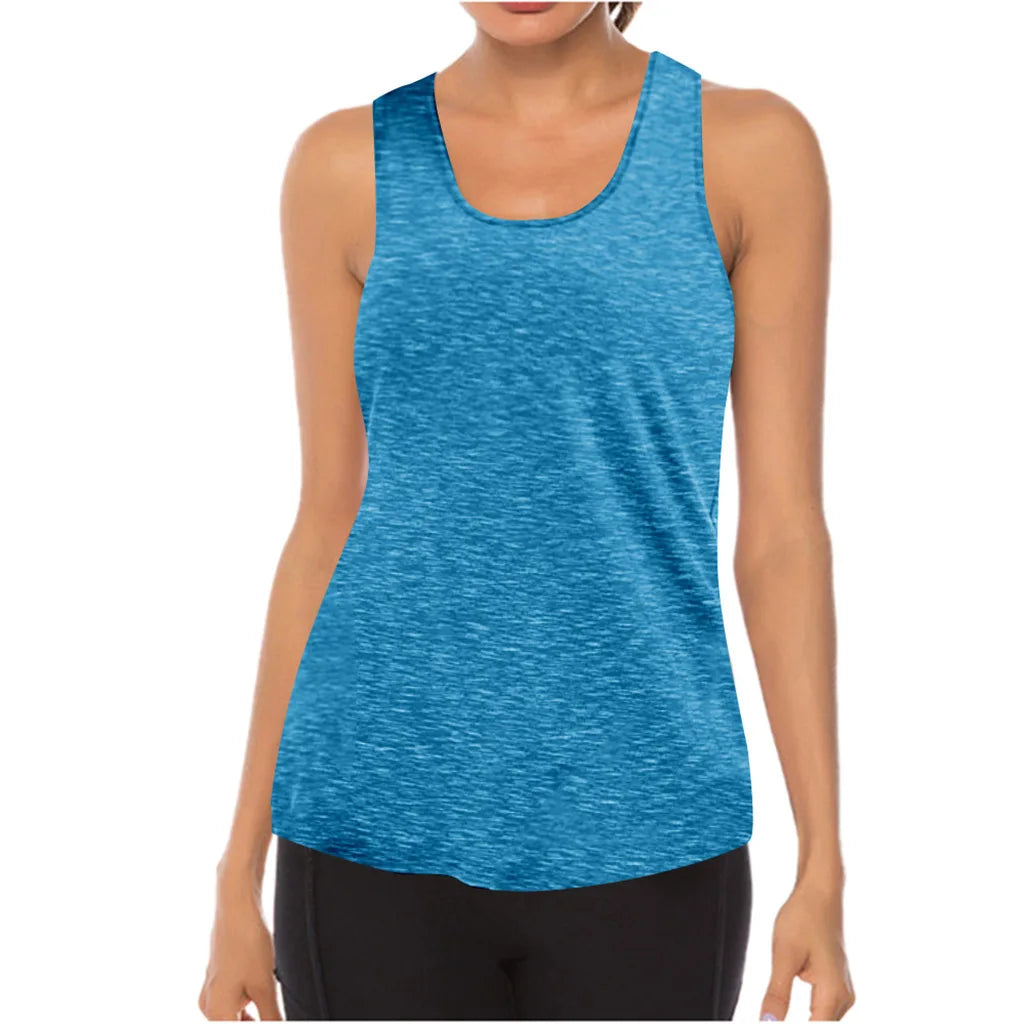Yoga Sexy Tank Tops Breathable Sleeveless T-shirt Gym Fitness