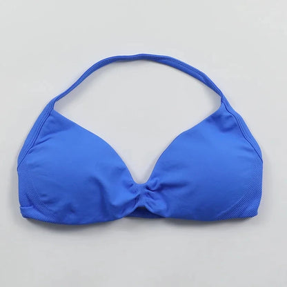 Strappy Bra Gym Top Women High Support Thin Strap Push up Bra