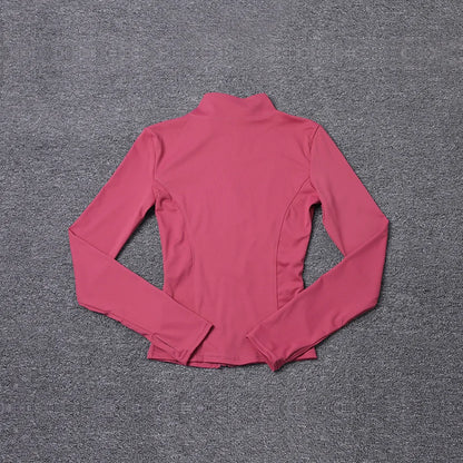 Women Sport Jacket Long Sleeve Shirt Workout Gym Training Clothing Yoga Sportswear