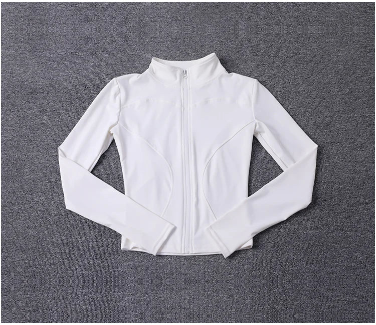 Women Sport Jacket Long Sleeve Shirt Workout Gym Training Clothing Yoga Sportswear