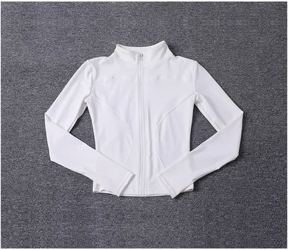 Women Sport Jacket Long Sleeve Shirt Workout Gym Training Clothing Yoga Sportswear
