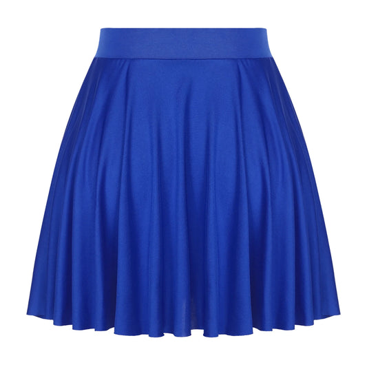 Sexy Ruffle Skirt Casual  Solid Color Elastic Waistband Flared Skirts Loungewear Homewear Sportwear Clubwear