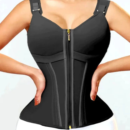 Purple Vest High Compression Waist Trainer with Zipper Slimming Tummy Control Shapewear
