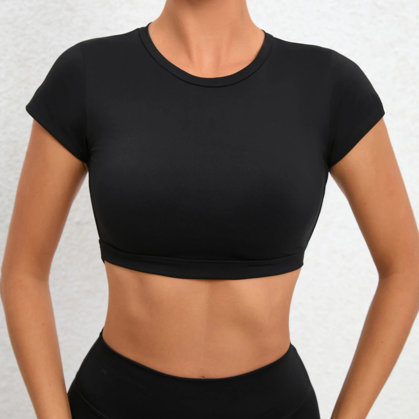Sports Muscle Back Tee Padded Backless Sports Shirts Workout Yoga T-Shirt