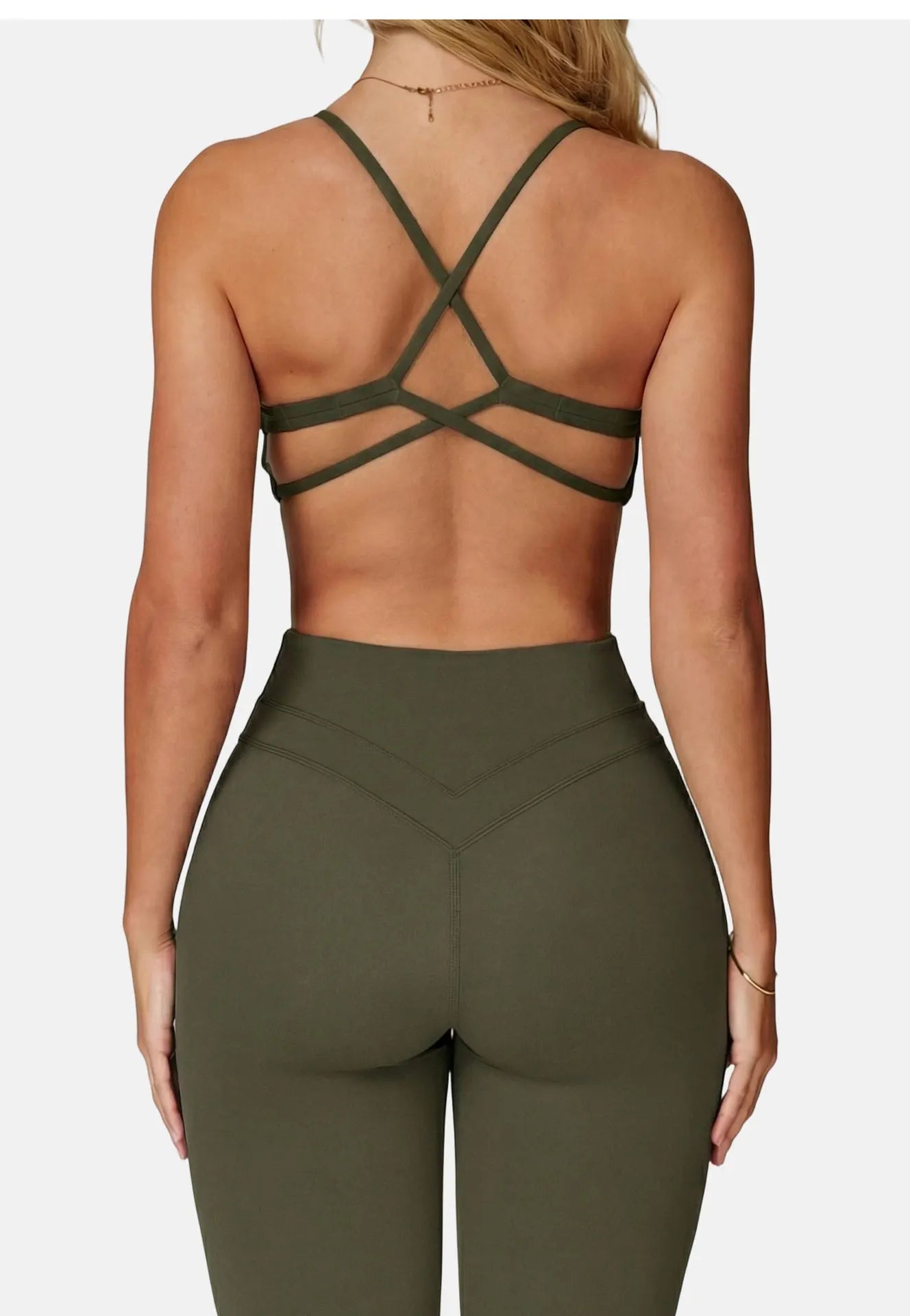 Sports Bra High Impact Support Women Gym Underwear Push-up Back Cross Yoga Crop Top Running Workout Fitness Pilates Solid Color