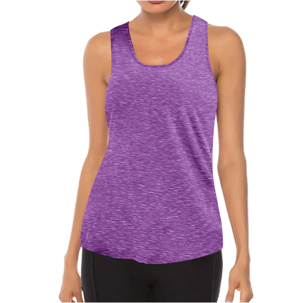 Yoga Sexy Tank Tops Breathable Sleeveless T-shirt Gym Fitness