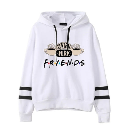 Women Friends TV Show Hooded Sweatshirt Cute Coffee Printing Autumn Winter Casual Pullover Hoodies