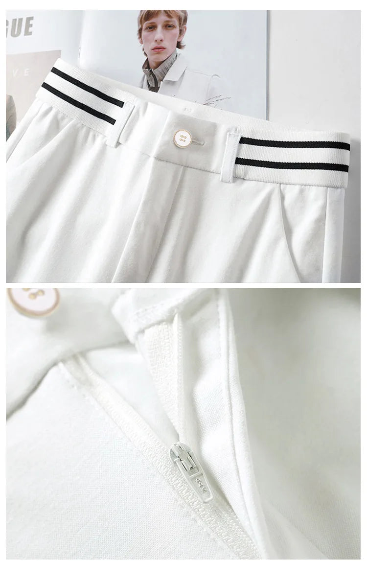 Golf Pants  Bell Bot High Waist Slim Fit Elastic Micro Flared Versatile Slimming Suit Pants