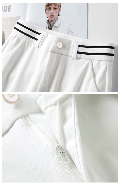 Golf Pants  Bell Bot High Waist Slim Fit Elastic Micro Flared Versatile Slimming Suit Pants