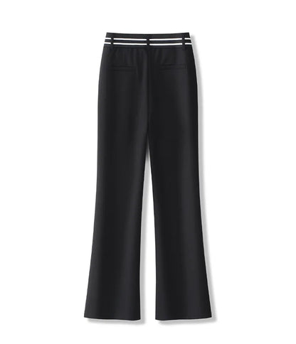 Golf Pants  Bell Bot High Waist Slim Fit Elastic Micro Flared Versatile Slimming Suit Pants