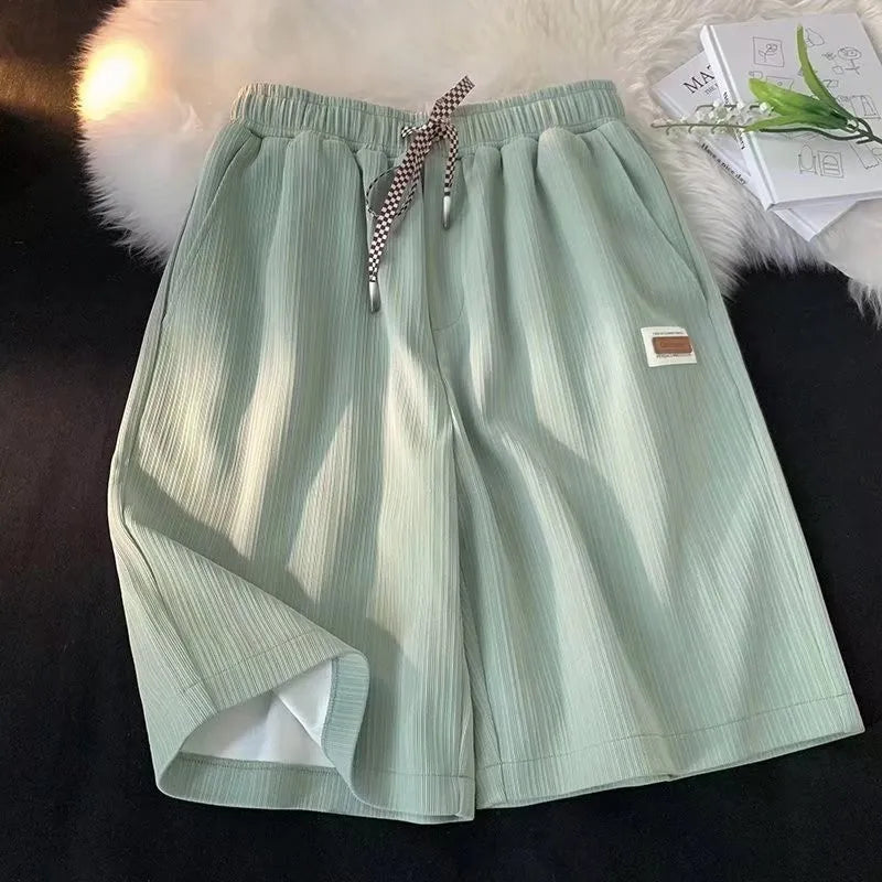 silk Shorts Breathable comfortable Quick drrying Knee length Loose casual Pants