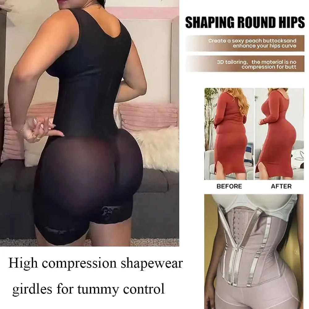 Post Tummy Shapers Women Fully Body Shaper Waist Trainer Firm High Compression Shapewear Reducing and Shaping