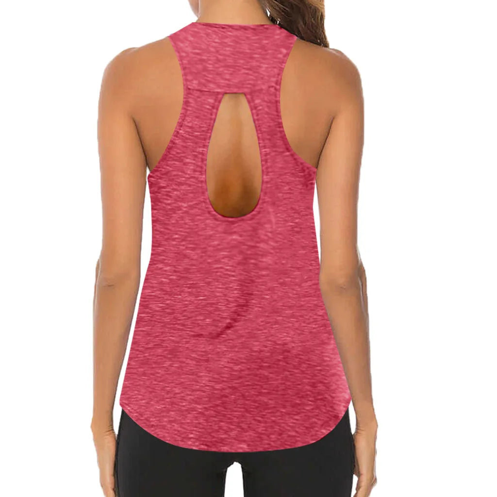 Yoga Sexy Tank Tops Breathable Sleeveless T-shirt Gym Fitness