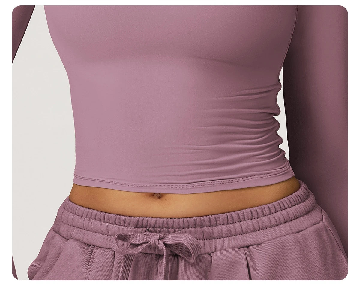 Yoga Shirts for Women 2025 Long Sleeve Quick-drying Versatile Outer Wear