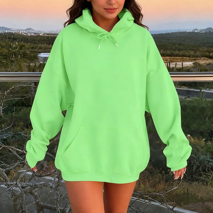 Women's Hoodies Casual Hoodie 2026 Solid Color Hoodies Oversize  Sweatshirt