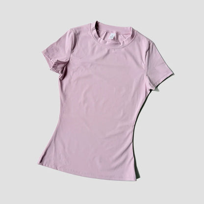 Women Seamless T Shirts Fitness Clothes Short Sleeve Yoga Active Wear