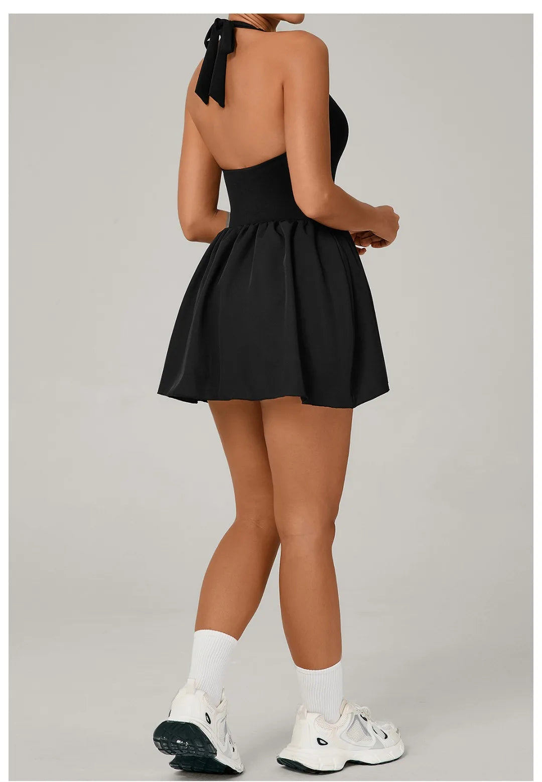 Women's One-piece Tennis Dress Sports  Anti-light Backless Golf Badminton Casual Workout Fitness Dress