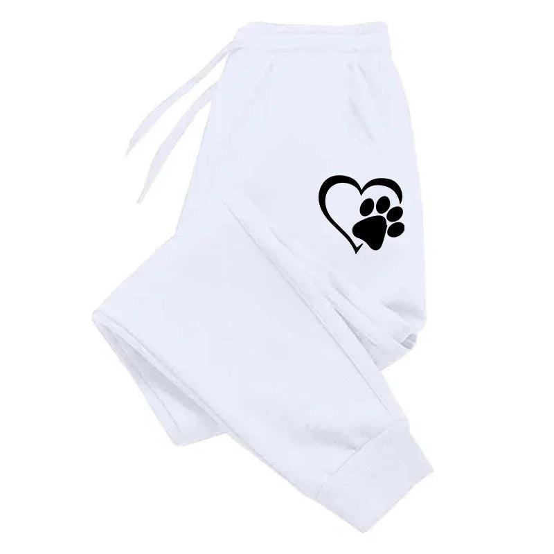 Cute Printed Women Sweatpants Cotton Casual Sports Fitness Solid Jogging Pants