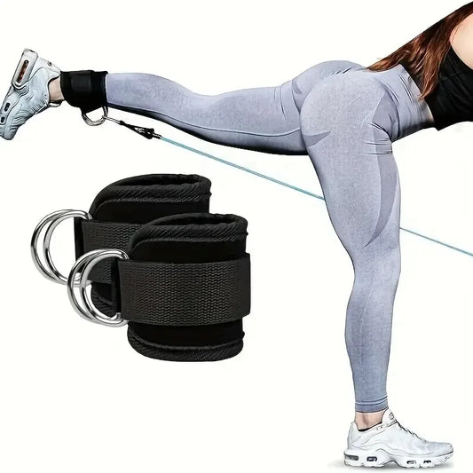 Adjustable Ankle Cuffs - Leg Workout Straps for Glute & Thigh Training,