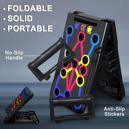 Push Up Board Portable MultiFunction Foldable Workout Equipments Push Up Bar for Home Gym Equipment Bodybuilding Fitness Sports