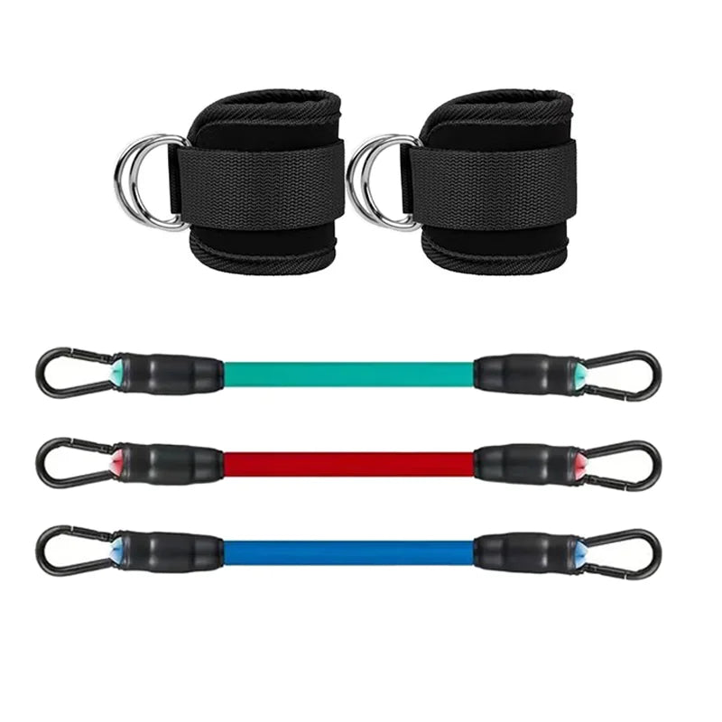 Ankle Straps Resistance Bands Set , Ankle Weight Yoga Elastic Fitness Band