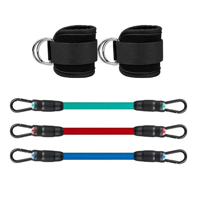 Ankle Straps Resistance Bands Set , Ankle Weight Yoga Elastic Fitness Band
