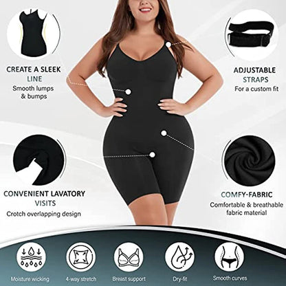 Women Seamless Low Back Bodysuit Shapewear Waist Trainer Body Shaper Open Crotch Slimming Underwear
